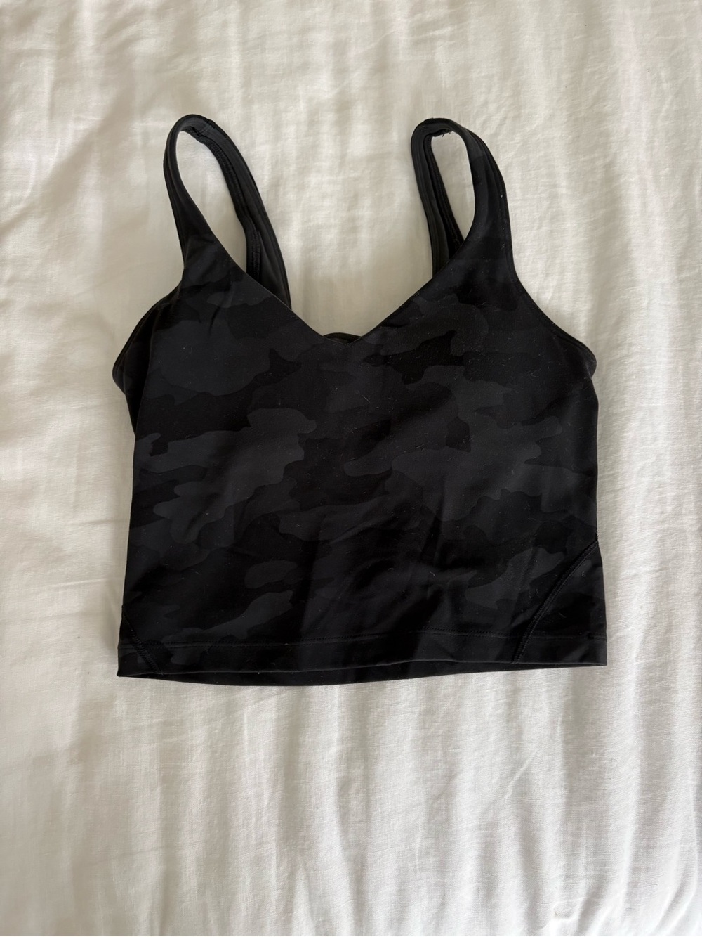 Lulu lemon Black Camo Seamless Crop Tank